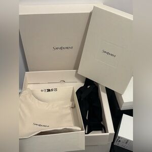 Saint Laurent Cream Box Set with Dust Bag